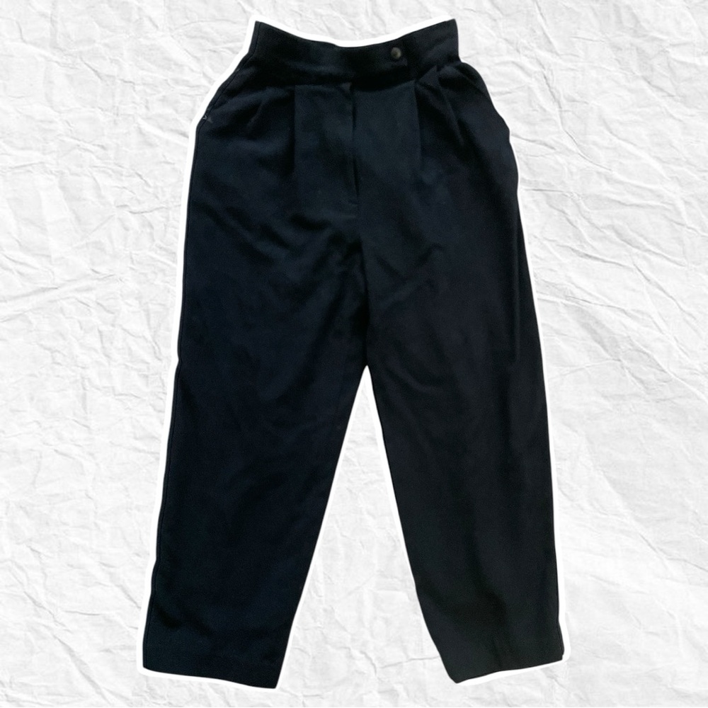 Breamar by Jeremy Scott black vintage wool slacks